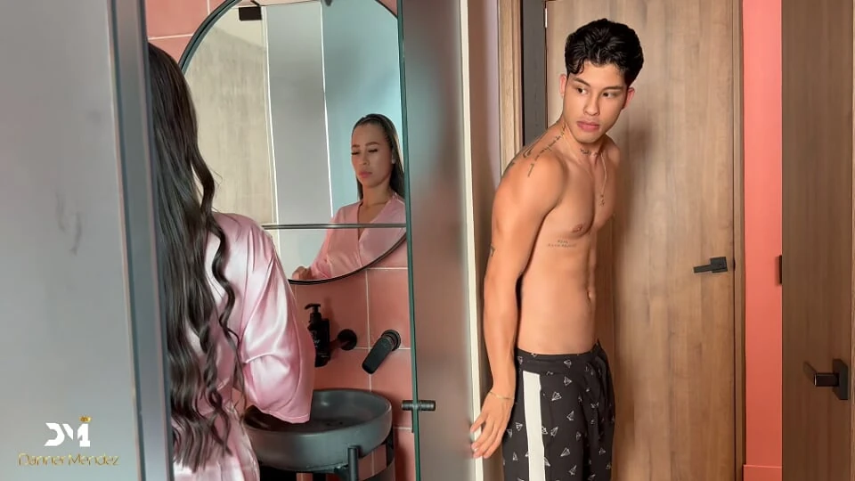 My stepbrother's girlfriend gets a lot of cock when we're left alone – Danner Mendez & Daniela Andrea